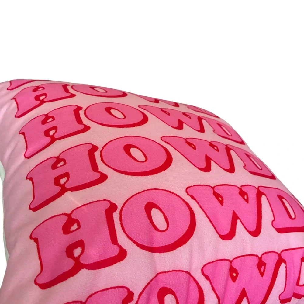 Howdy Throw Pillow Women OS Pink Good Western Coastal Cowgirl Decor